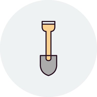 Kürek simgesi, vektör illüstrasyonu