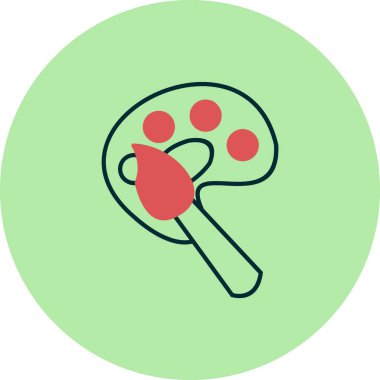 fırça, boya paleti, vektör illüstrasyonu 