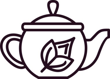 çaydanlık simgesi, basit tasarım