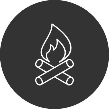 Alev simge vektör çizim