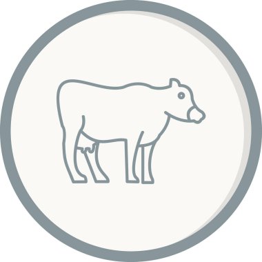 Bir ineğin vektör illüstrasyonu