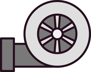 Turbo web simgesi basit illüstrasyon