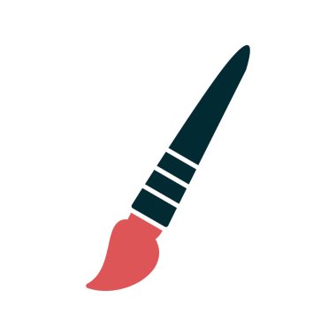 Fırça simgesi vektör illüstrasyonunu boya