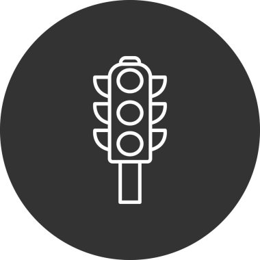 Trafik ışıkları düz kutsal kişilerin resmi, vektör, illüstrasyon