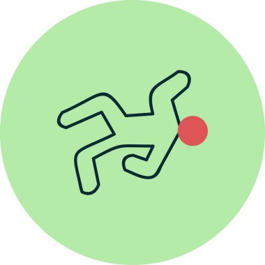 Suç mahalli. Web simgesi basit illüstrasyon