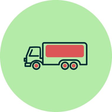 Kamyon. Web simgesi basit tasarım 