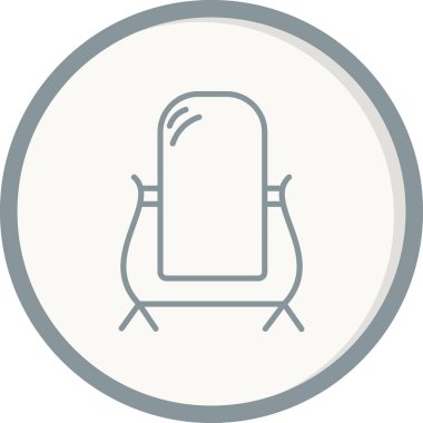 Vektör illüstrasyonu, ayna simgesi 