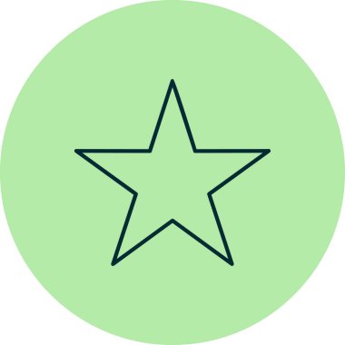 Favori yıldızımız. Web simgesi vektör illüstrasyonu 