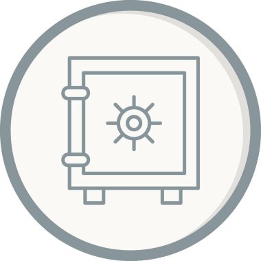 Güvenli kutu simgesinin vektör çizimi