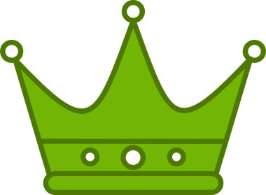 taç simgesi vektör illüstrasyonu