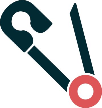 çengelli iğne simge vektör çizim