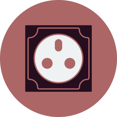 güç soketi simge vektör çizim