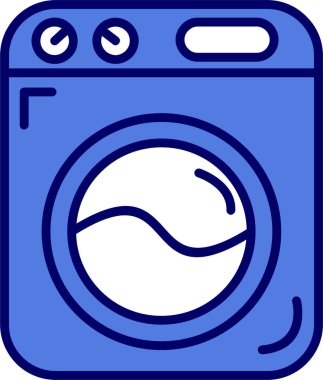 çamaşır makinesi ikon vektör çizimi