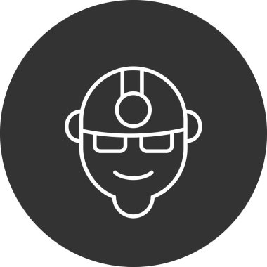 Worker web simgesi basit illüstrasyon