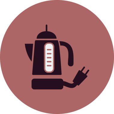 Elektrikli çaydanlık ikonu. Basit tasarım