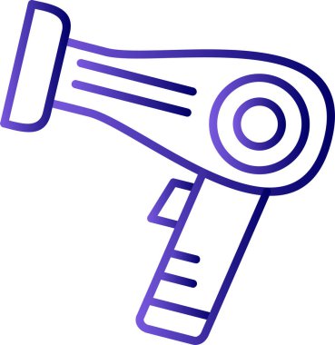 Saç kurutma makinesi ikonu. vektör illüstrasyonu 