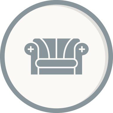 Kanepe. Web simgesi basit illüstrasyon