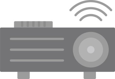 video projektör simgesi. Basit resimleme  