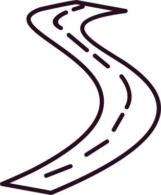 Yol simgesi, vektör illüstrasyonu