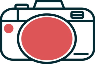 kamera simgesi vektör illüstrasyonu