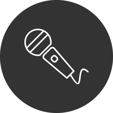 Karaoke simgesi, vektör illüstrasyonu