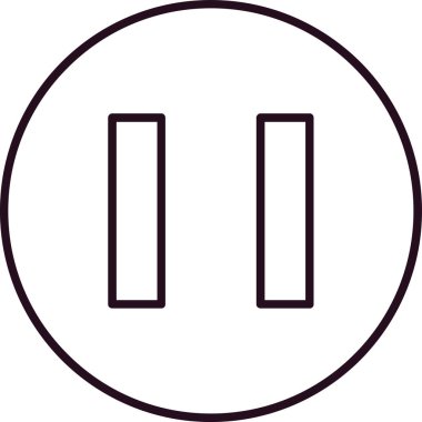 Duraklat simgesinin vektör illüstrasyonu 