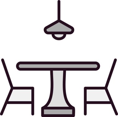 Yemek tablosu vektör çizgisi simgesi