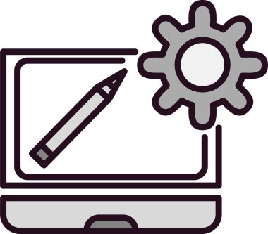 Tasarım süreci. Web simgesi basit illüstrasyon