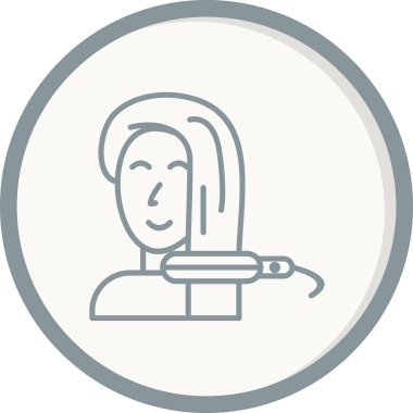 Saç düzleştiricisinin vektör illüstrasyonu