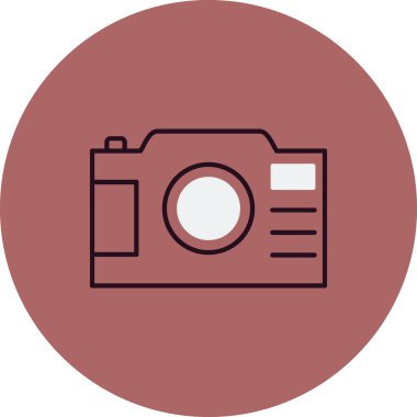 kamera simgesi vektör illüstrasyonu