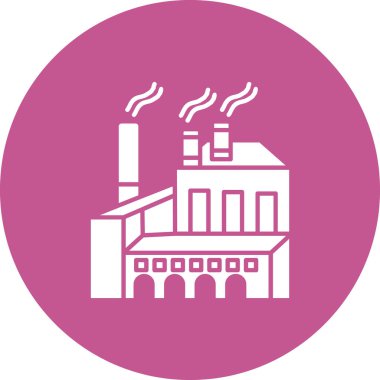 Fabrika. Web simgesi basit illüstrasyon 