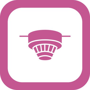 Duman dedektörü simgesinin vektör çizimi