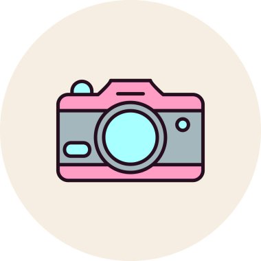 kamera simgesi vektör illüstrasyonu