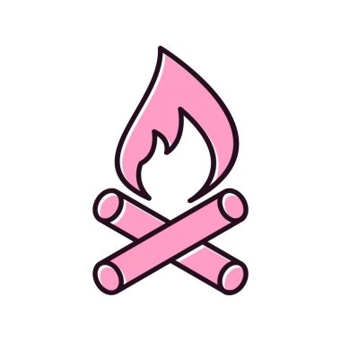 Alev simge vektör çizim