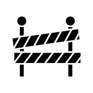 Yol engelleme web simgesi basit illüstrasyon