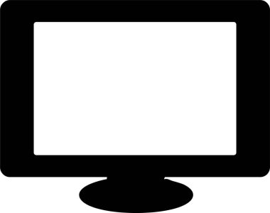 bilgisayar monitör simgesini vektör çizim 