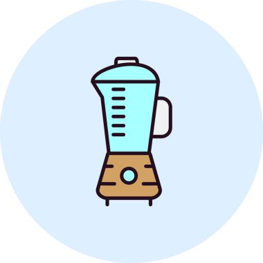 Mutfak karıştırıcı simgesi, vektör illüstrasyonu