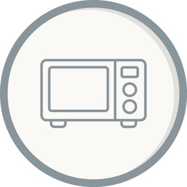 Mikrodalga fırın. Basit resimleme 