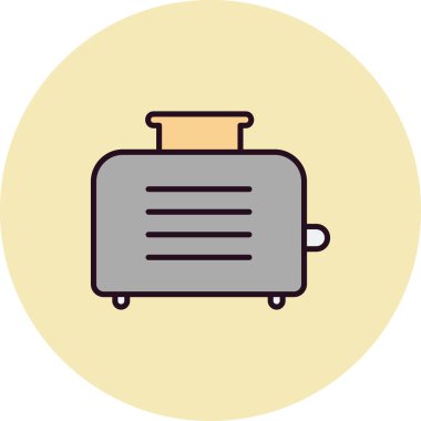 tost makinesi vektör illüstrasyonu