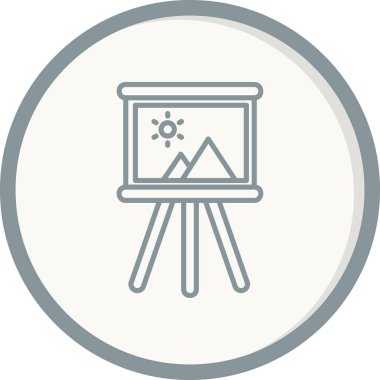 Tuval simgesi vektör illüstrasyonu