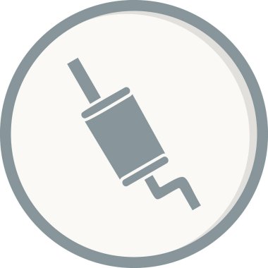 Egzoz. Web simgesi basit illüstrasyon