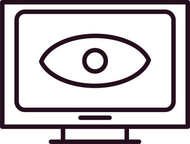 Görsel iletişim ikonu vektör illüstrasyonu