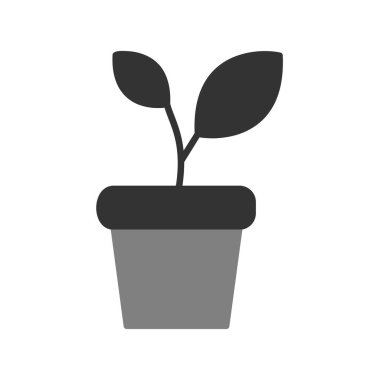 bitki pot ikonu vektör illüstrasyonu 