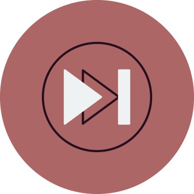 Sonraki düğmenin vektör illüstrasyonu