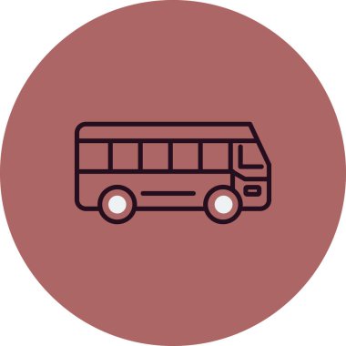 Otobüs. Web simgesi basit illüstrasyon 