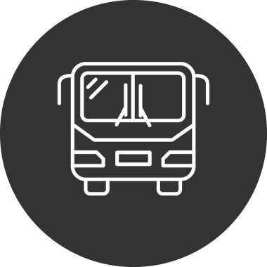 Otobüs. Web simgesi basit illüstrasyon 