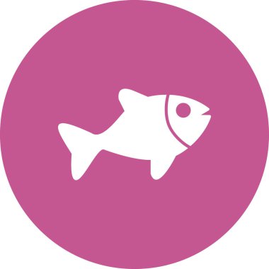 balık simgesi vektör illüstrasyonu