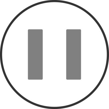 Duraklat simgesinin vektör illüstrasyonu 