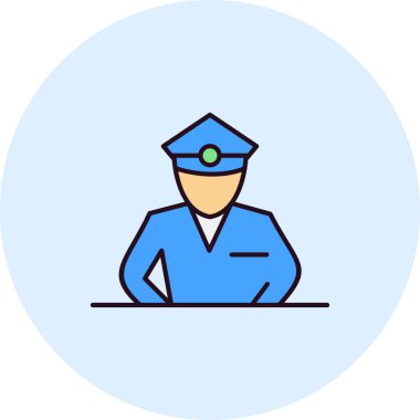 polis simgesi vektör illüstrasyonu