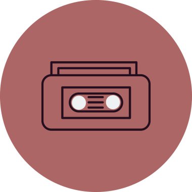 Video kaset. Web simgesi basit illüstrasyon